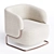 Italian Design Armchair Marabu 3D model small image 2
