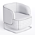 Italian Design Armchair Marabu 3D model small image 3