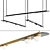 Sleek Horizontal Pendant Light 3D model small image 1