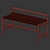 Vintage Wooden Bench Render Vray 3D model small image 3