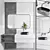 Modern Bathroom Furniture Set 92 3D model small image 1