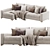 Modern Corner Sofa 3D Model 3D model small image 1