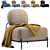 Modern Armchair Gawaii Grey 3D model small image 1