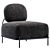 Modern Armchair Gawaii Grey 3D model small image 3