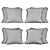 Ruffle Accent Throw Pillows 3D model small image 2