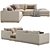  Aster Greer Sofa: Unwrapped UVW Map 3D model small image 2