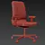 MULLFJÄLLET Conference Chair, Dark Grey – Ergonomic Wheels 3D model small image 5