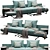 Luxury Modern Sofa Furniture Set 3D model small image 5