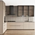 Modern L-Shape Minimalist Kitchen 3D 3D model small image 2