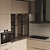 Modern L-Shape Minimalist Kitchen 3D 3D model small image 3