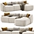Sofia Beige Modular Sectional Sofa 3D model small image 1