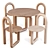 Handcrafted Mono Dining Set 3D model small image 2