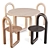 Handcrafted Mono Dining Set 3D model small image 3