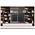 Modern Glass-Panel TV Stand 3D model small image 1