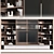 Modern Glass-Panel TV Stand 3D model small image 3