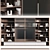 Modern Glass-Panel TV Stand 3D model small image 5