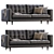 Sleek Leather Sofa by IKEA 3D model small image 1