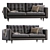 Sleek Leather Sofa by IKEA 3D model small image 2