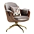 BD Barcelona Low Lounger Swivel Chair 3D model small image 1