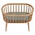 Modern Mid-Century Style Bassinet 3D model small image 1