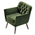 Madelyn Mid Armchair: Modern Design 3D model small image 3