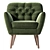 Madelyn Mid Armchair: Modern Design 3D model small image 5