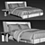 Contemporary Minotti Bed Reeves Model 3D model small image 5