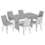 Dant Dining Chair & Taos Table 3D model small image 5