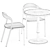 Stylish Neva Chairs, Briscola Table 3D model small image 5