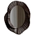 Issey Mirror: Plaster & Wood 3D model small image 3