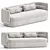 Modern Gray Bouclé Sofa: 3Ds Max, Corona, OBJ 3D model small image 1