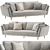 Modern Mid-Century Hague Sofa 3D model small image 1