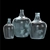 Eco-Friendly Frosted Glass Demijohn Vase 3D model small image 1