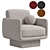 Elegant Lilas Armchair for Home 3D model small image 2