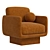 Elegant Lilas Armchair for Home 3D model small image 5
