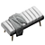 Fabiero Stylish Metal Leg Bench 3D model small image 2