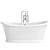 Sleek Ellington Matte Stone Bathtub 3D model small image 3