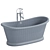 Sleek Ellington Matte Stone Bathtub 3D model small image 4