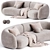 Modern Moroso Pacific Fabric Sofa 3D model small image 1