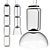 Sleek Noctambule Cylinder Pendant 3D model small image 1