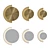 Brass Disc LED Wall Light 3D model small image 5