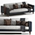 Delilah Velvet Sofa Luxe 3D model small image 1