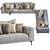 Modern Hollywood Sofa Set 3D model small image 3