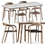 Modern Comfort: Neva Chairs & Kalota Table 3D model small image 1