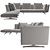 Flexform Evergreen: Exceptional Sofa Design 3D model small image 1