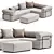 Mokumuku Amalfi Sofa Set 3D model small image 1