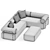 Mokumuku Amalfi Sofa Set 3D model small image 3