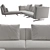 Sleek Flexform Evergreen Sofa 3D model small image 2