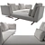 Sleek Flexform Evergreen Sofa 3D model small image 3