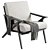 Sleek and Modern Otio Armchair 3D model small image 1